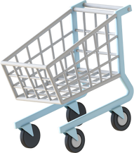 3D Floating Element Shopping Cart